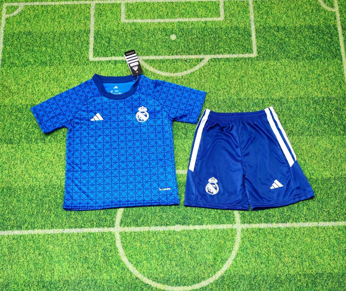 Kids-Real Madrid 26/27 Blue Training Soccer Jersey